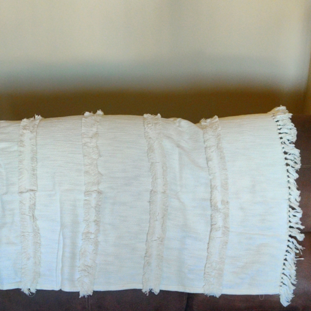 59" x 50" cream blanket